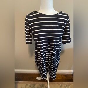 CLASSIC BANANA REPUBLIC Navy and White Striped Women's DRESS